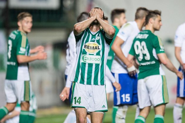 Michal Šmíd z Bohemians během utkání čtvrtfinále MOL Cupu, Bohemians 1905 - FK Mladá Boleslav.