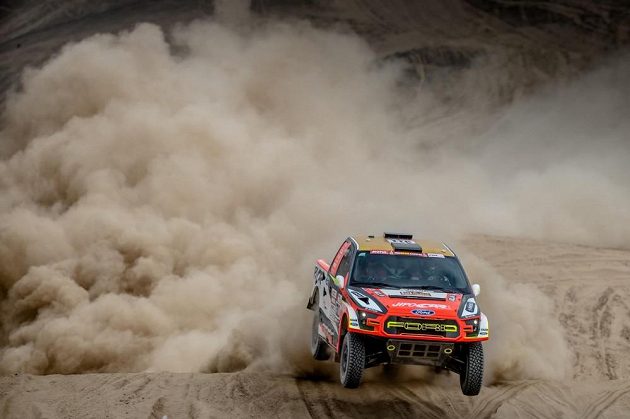 Martin Prokop s Fordem během testu v Peru před startem Rallye Dakar 2018.