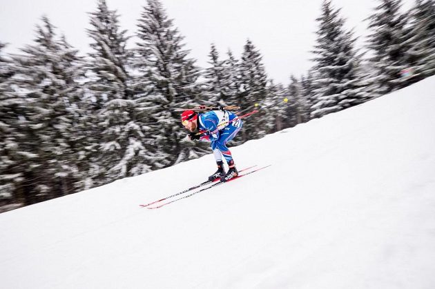 Michal Šlesingr si jede pro druhé místo ve trati sprintu v Oberhofu.