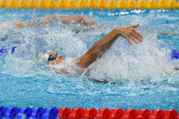 Simona Baumrtová při znakařské stovce na MS v Budapešti.