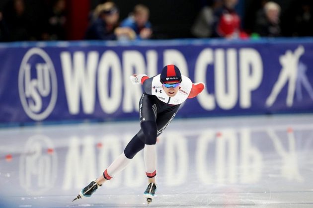 Martina Sáblíková v Tomaszówě v závodě na 3000 m.