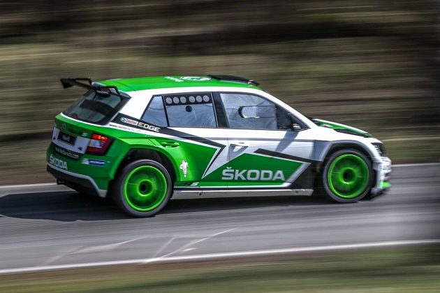 Škoda Fabia R5 při světové premiéře v Bělé pod Bezdězem.