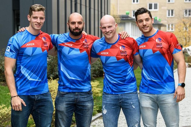 Posádka českého čtyřbobu (zleva): Dominik Dvořák, Dominik Suchý, Jan Šindelář a Jakub Nosek.