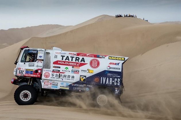 Kamión týmu TATRA Buggyra Racing při Rallye Dakar 2018.