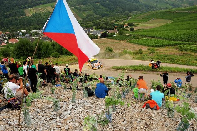Martin Prokop s Fordem Fiesta WRC na trati Německé rallye 2013.