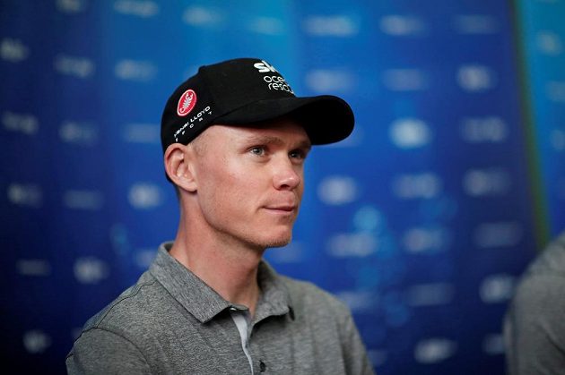Britský cyklista Chris Froome během tiskové konference týmu Sky před 105. ročníkem Tour de France.