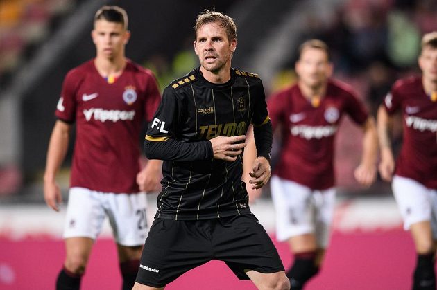 Tomáš Hübschman from Jablonec during the match on Sparta.