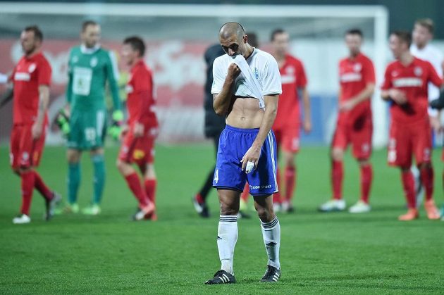 Vítězství měla Mladá Boleslav na dosah. Ze zápasu s Brnem nakonec bere jen bod. Vpředu zklamaný obránce Středočechů Douglas Da Silva.