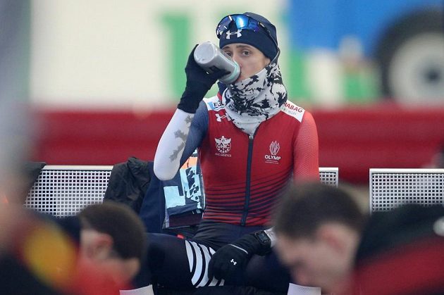Martina Sáblíková při tréninku na mistrovství světa v Inzellu.