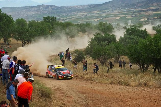 Martin Prokop s Fordem Fiesta WRC na trati Rallye Akropolis.