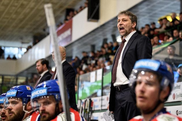 Trenér hokejové reprezentace Josef Jandač během utkání Euro Hockey Challenge, proti Švýcarsku.
