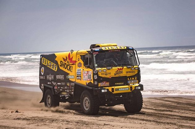 Martin Macík na trati páté etapy Rallye Dakar.