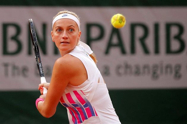 Petra Kvitová during the semifinals of the French Open.