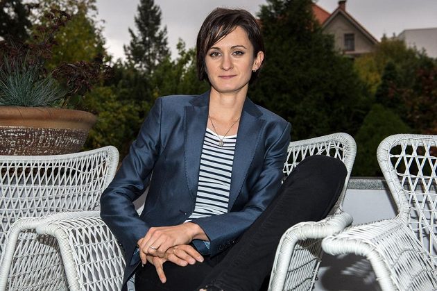Rychlobruslařka Martina Sáblíková na křtu knihy fotografa Ondřeje Pýchy, dne 25. října 2016 v Praze.