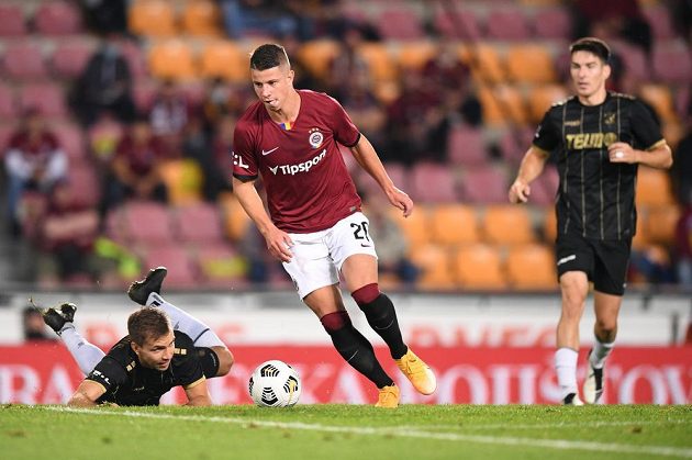 Sparta football player Adam Hložek during the league match with Jablonec.