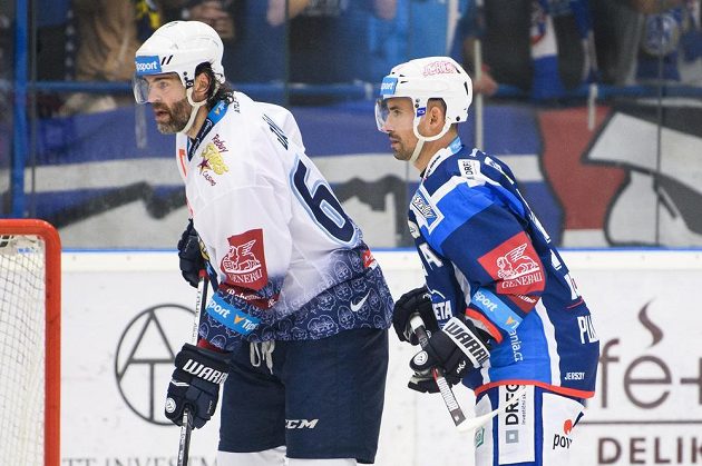 Dvě velké osobnosti českého hokeje se potkaly v Kladně: domácí Jaromír Jágr a Tomáš Plekanec z Brna.