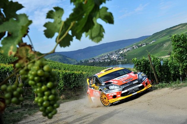 Martin Prokop s Fordem Fiesta WRC na trati Německé rallye 2013.