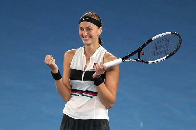 Postup. Petra Kvitová je po výhře nad Danielle Collinsovou ve finále Australian Open.