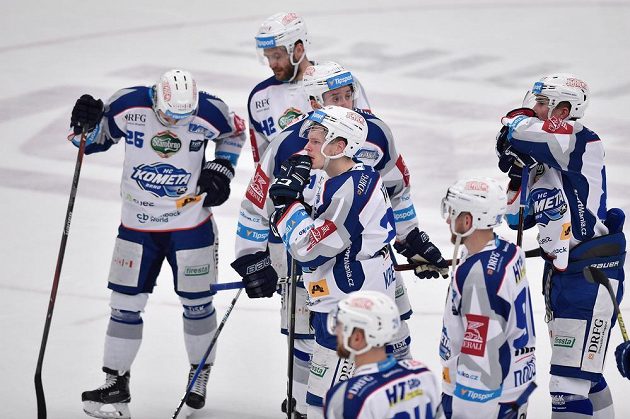 Hokejisté Komety Brno zpytují svědomí po prohraném utkání 42. kola extraligy v Mladé Boleslavi.