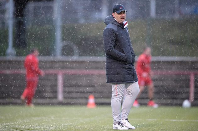 Nový trenér Slavie Praha Jindřich Trpišovský během zahájení zimní přípravy v Edenu v Praze.