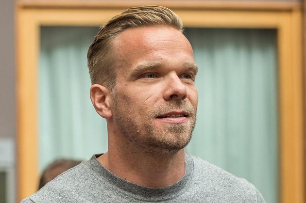 Milan Michálek na srazu hokejové reprezentace před Světovým pohárem v prážském hotelu Hilton.