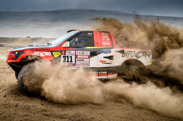 Martin Prokop s Fordem během testu v Peru před startem Rallye Dakar 2018.