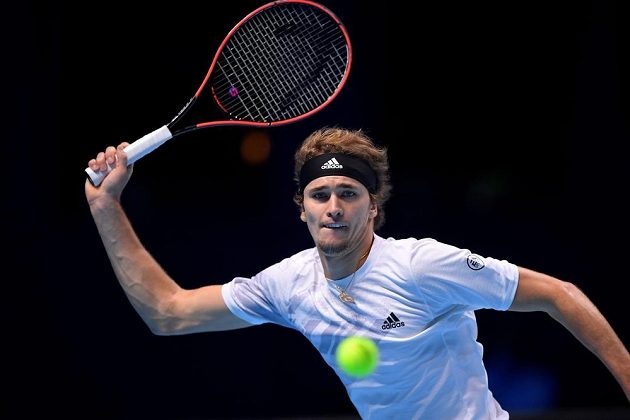 German Alexander Zverev during the match with Novak Djokovic of Serbia.