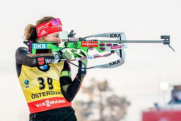 Laura Dahlmeierová v akci.