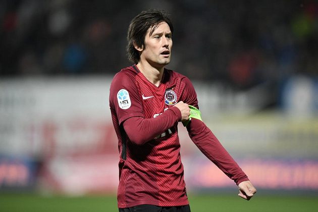 Špílmachr fotbalové Sparty Tomáš Rosický během utkání v Jablonci v 11. kole HET ligy.