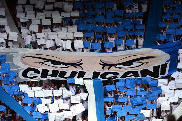 Fanoušci Baníku Ostrava během utkání 1. kola Gambrinus ligy proti Slavii v Edenu.