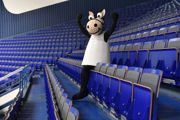 Maskot ostravského šampionátu krasobrulařů. Jmenuje se Axel.