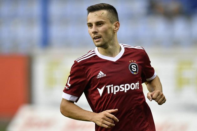 Author of the first goal Jakub Pešek from Sparta