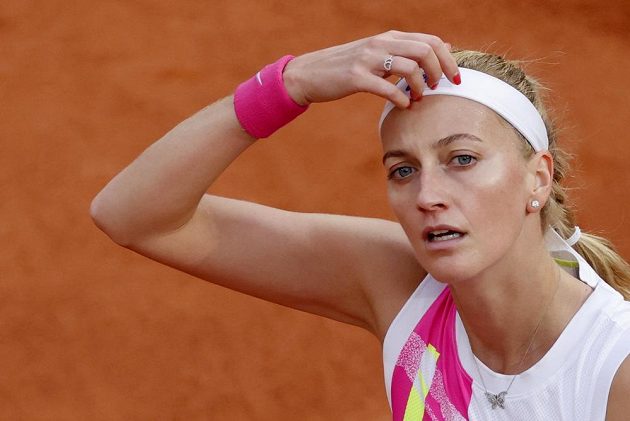 Petra Kvitová in the semifinals of the French Open.