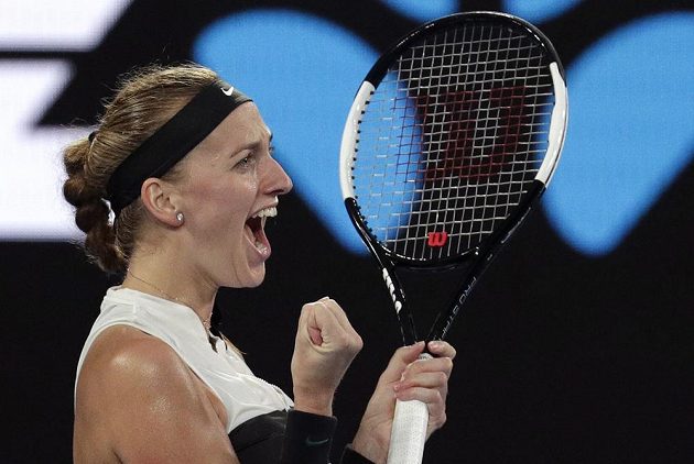 Nadšení, další kolo splněno, Petra Kvitová postoupila do semifinále Australian Open.