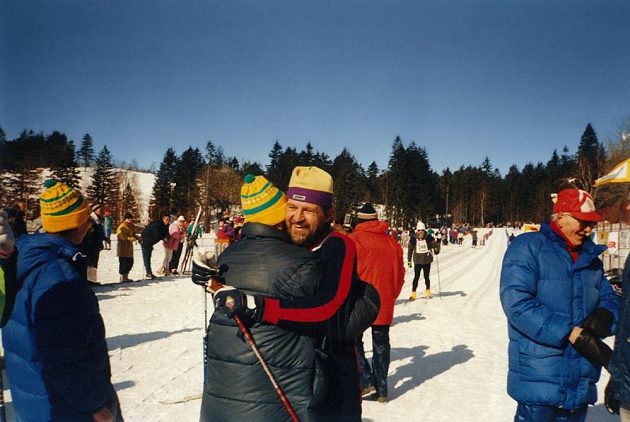 Ladislav Míka na archivním snímku v cíli Jizerské 50.