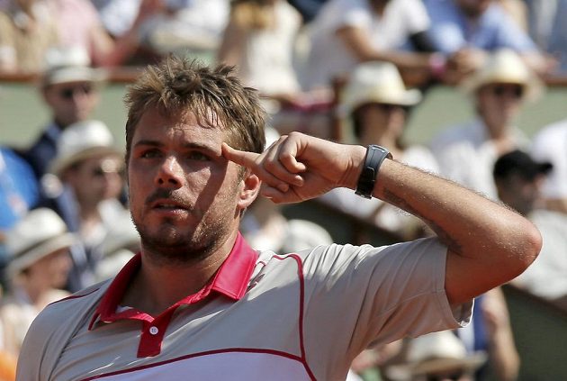 Švýcarský tenista Stan Wawrinka se raduje z postupu do finále Roland Garros.