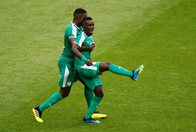 Senegalská radost. Idrissa Gueye slaví gól v polské síti během utkání mistrovství světa.