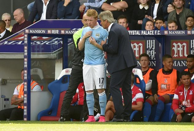 Manažer Manchesteru City Manuel Pellegrini poslal na hřišti Crystal Palace do hry i posilu Kevina De Bruyneho.