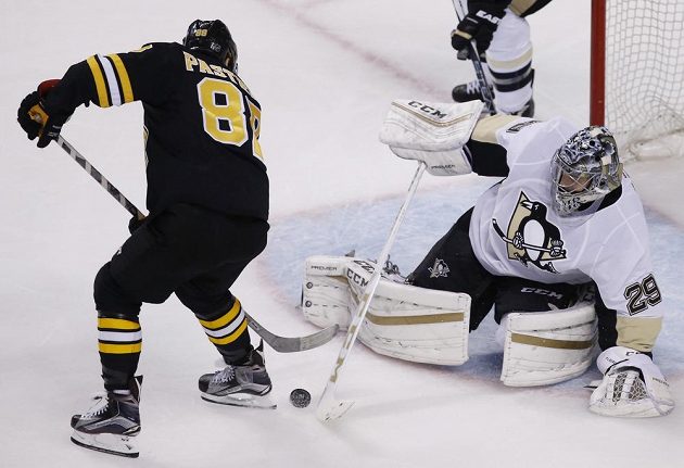 V tomto případě byl v souboji s Davidem Pastrňákem úspěšnější brankář Pittsburghu Marc-André Fleury.