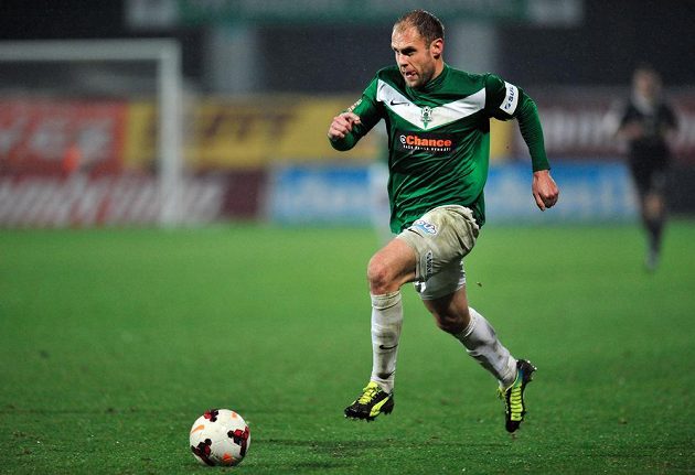 Jablonecký útočník Michal Hubník v utkání 14. kola Gambrinus ligy proti Příbrami.