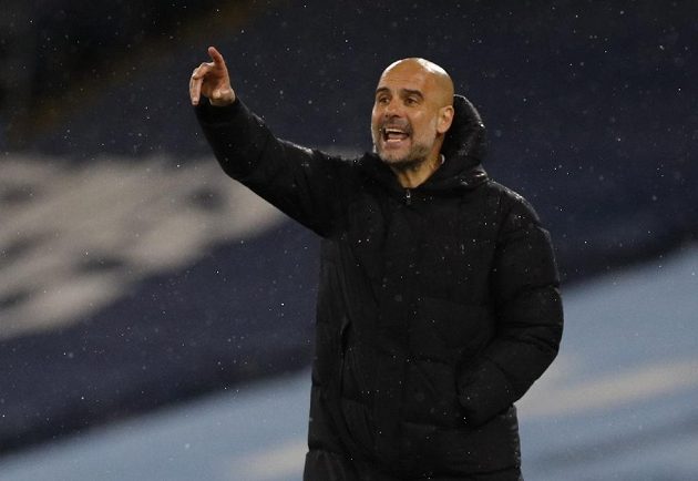 Trenér Pep Guardiola diriguje fotbalisty Manchesteru City v odvetě semifinále Ligy mistrů.
