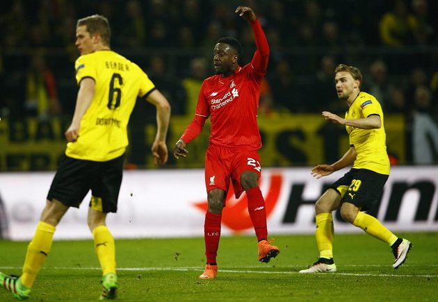 Útočník Divock Origi, střelec úvodního gólu Liverpoolu na hřišti Borussie Dortmund.