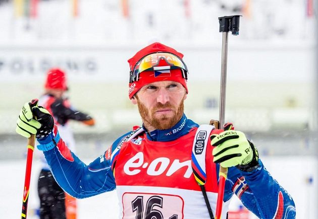 Michal Šlesingr při štafetě v Ruhpoldingu