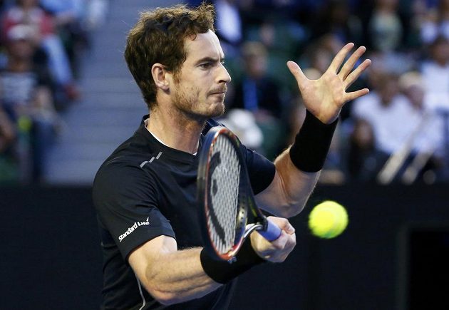 Britský tenista Andy Murray ve finále mužské dvouhry na letošním Australian Open.