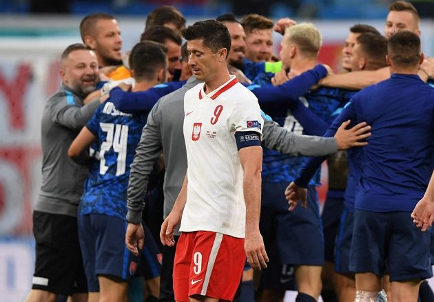 Disappointed Polish gunner Robert Lewandowski after the EURO match with Poland.