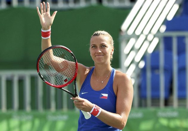 Petra Kvitová je spokojená. S Ukrajinkou Jelenou Svitolinovou prohrála ve čtvrtfinále olympijského turnaje pouhé dva gamy.