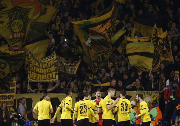 Hráči Borussie Dortmund vyhráli i druhý duel s Tottenhamem, na White Hart Lane slavili postup do čtvrtfinále Evropské ligy.