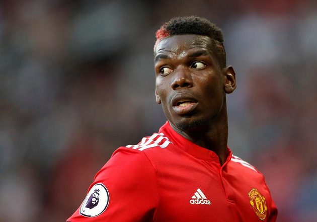 Fotbalista Manchesteru United Paul Pogba v utkání proti Leicesteru City v Premier League.