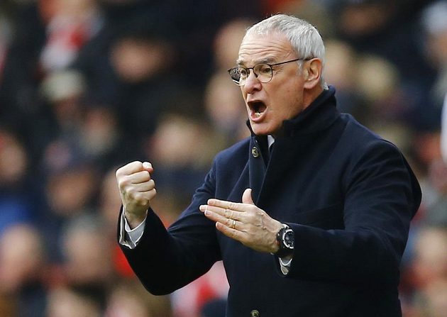 Trenér Leicesteru Claudio Ranieri během zápasu 26. kola anglické Premier League proti Arsenalu.