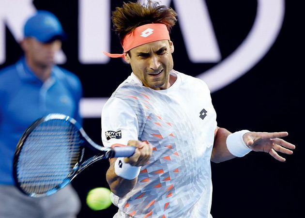 Španěl David Ferrer (na snímku) porazil ve druhém kole Australian Open Lleytona Hewitta, pro něhož to byl poslední zápas kariéry.